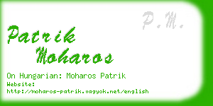 patrik moharos business card